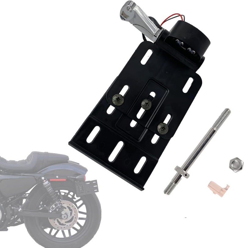 MOCODUO Motorcycle Rear Side License Plate Bracket Holder with LED Light for Harley Sportster XL883, XL1200, Dyna Low Rider FXDLS, Street Bob FXDB 2004-2020 Chrome - Image 1
